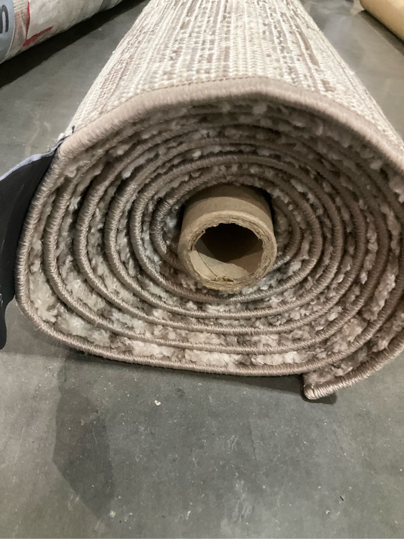 Condition photo showing Good Condition for loloi chris loves julia calvin collection clv-04 ivory/pebble 5'-3" x 7'-6" area rug checkered neutral soft living room bedroom carpet ivory / pebble 5'3" x 7'6" (rectangular)