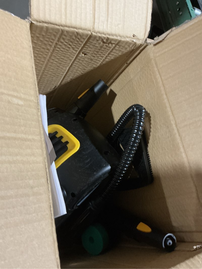 Condition photo showing As Is for McCulloch MC1230 Handheld Steam Cleaner, 10 Minute Runtime, 11 Accessories: Jet Nozzle, Brushes, & More - Built for Home, Tile, Grout, Carpet, Furniture, & Personal Car Detailing