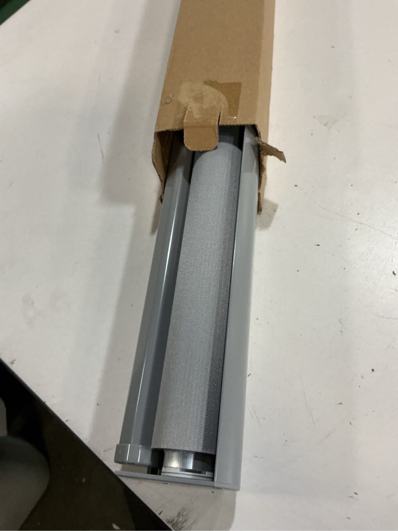 Condition photo showing Good Condition for ChrisDowa Cordless Zebra Blinds for Windows, Dual Layer Free-Stop Light Filtering Window Roller Shades, Pull Down Privacy Zebra Shades for Home, Office, Bedroom, Door (32" W x 72" H, Light Grey) 32"W x 72"H Light Grey