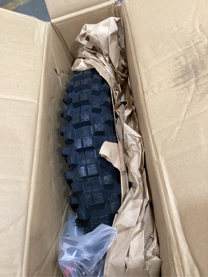 Condition photo showing Good Condition for 12'' rear wheel 80/100-12 3.00-12 dirt bike tire and inner tube assembly for 110cc 125cc ssr sr125 cx65 taotao db14 coolster qg-214 with brake rotor 428 41t chain sprocket