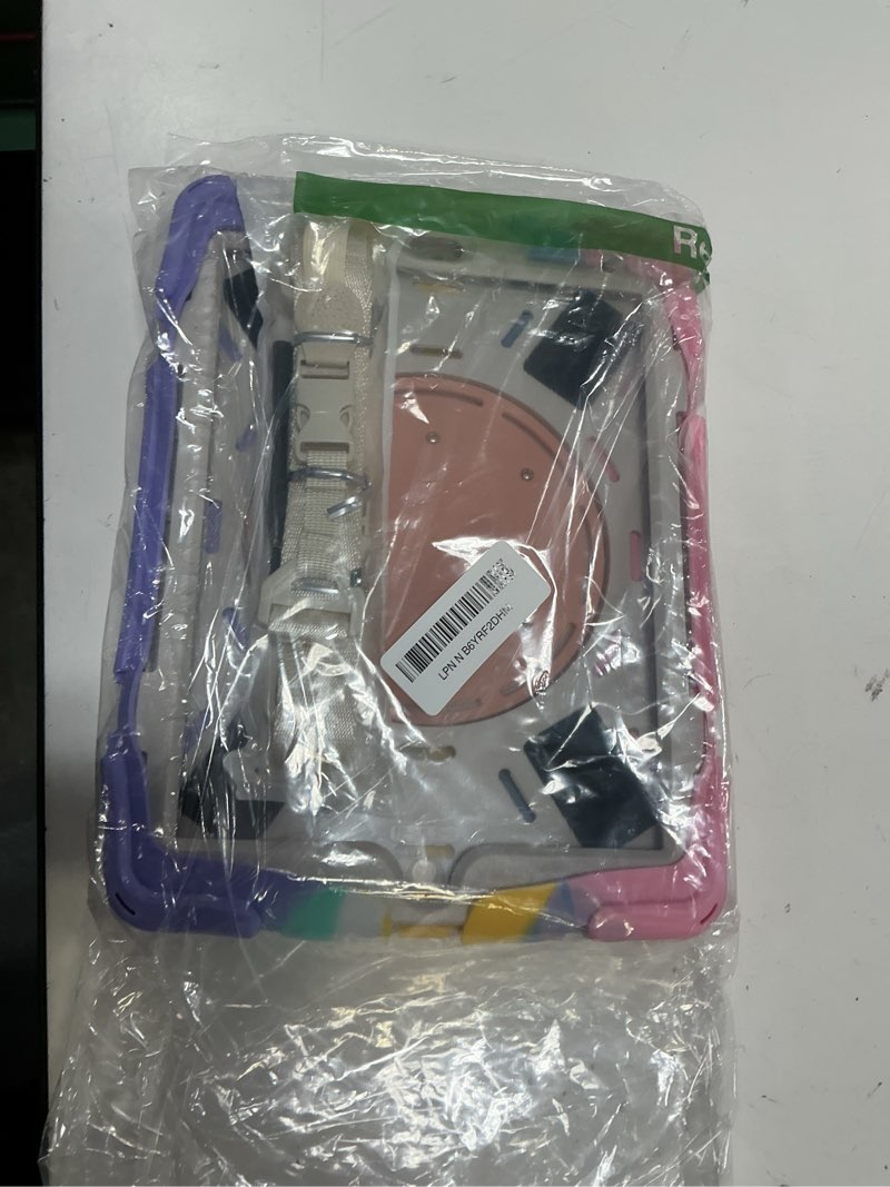 Condition photo showing New/Like New for batyue for ipad 9th/ 8th/ 7th generation case (ipad 10.2 inch rugged case 2021/2020/2019) with screen protector, rotating stand/pencil holder/carrying shoulder strap (colourful pink) h-ring kickstand(colorful pink)