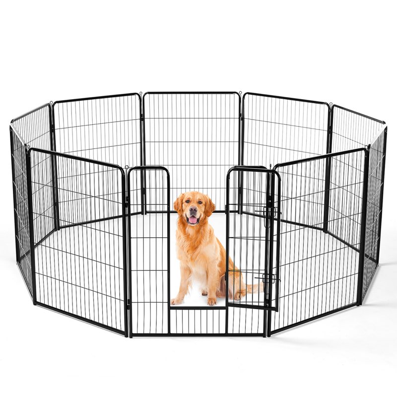 Dog Playpen Indoor Fence Height Metal Exercise Pen With Door Small