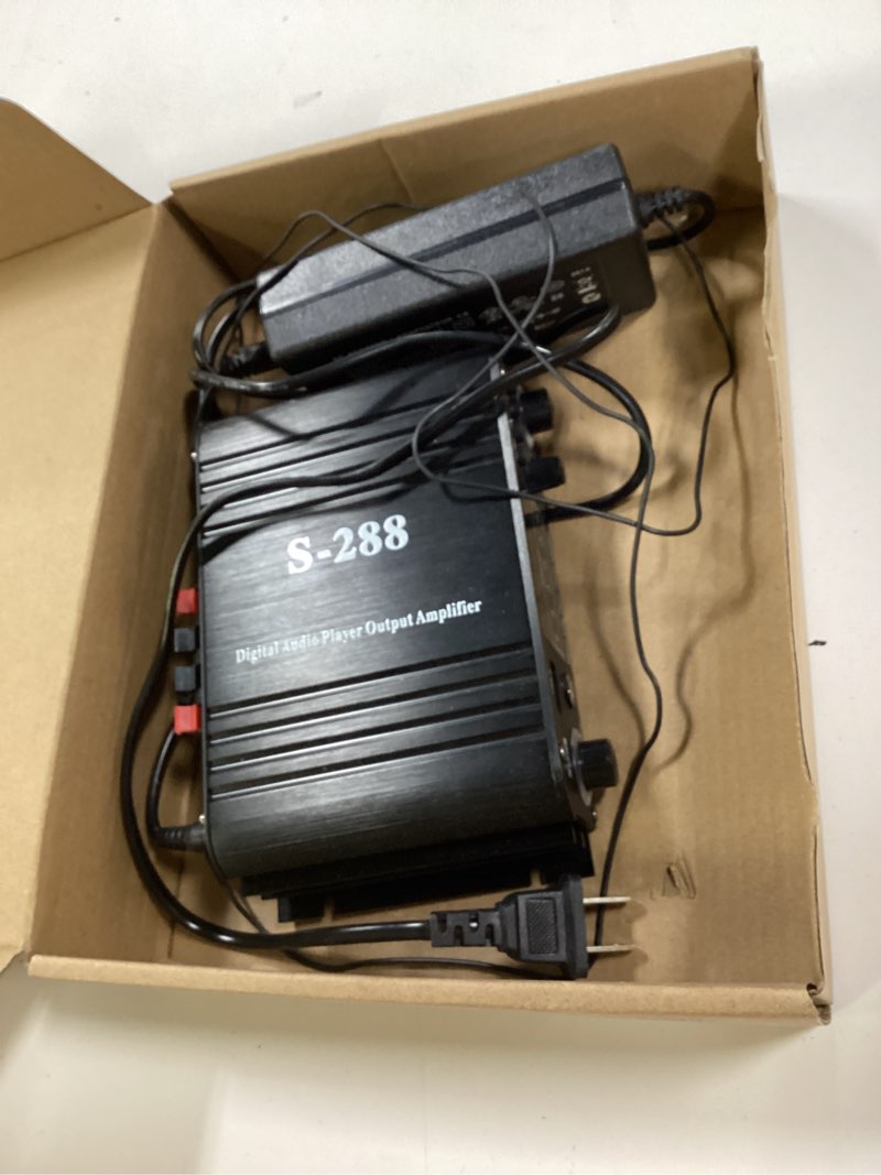 Condition photo showing Good Condition for 4 Channel Bluetooth 5.0 Stereo Amplifier, 50Wx4 HiFi Power Amp, 1200W Max, USB/SD/FM, Class D Home Audio Receiver for Home Theater & Karaoke, Includes Remote & Power Adapter 4.0 CH (With FM)