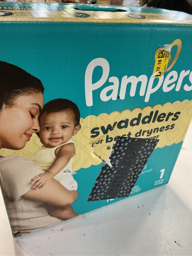 Condition photo showing New/Like New for pampers swaddlers sensitive disposable diapers - size 1 - 164ct: 8-14 lbs, with aloe, paraben-free, wetness indicator