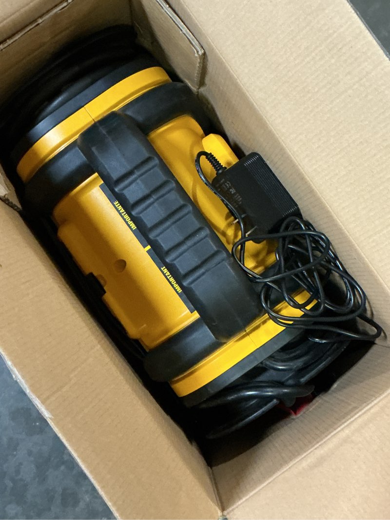 Condition photo showing Good Condition for dewalt portable power 2000 peak amp jump starter w/digital compressor