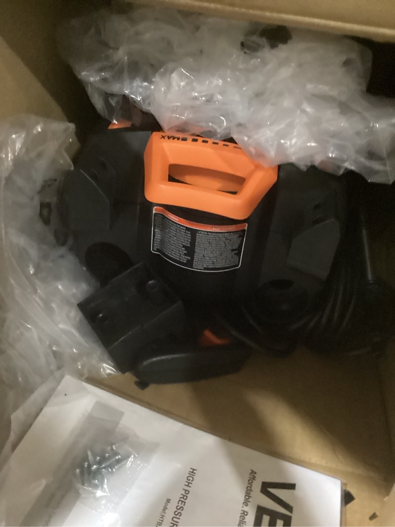 Condition photo showing Good Condition for vevor electric pressure washer, max 4500 psi and 3.2 gpm with pressure adjustment, high power pressure cleaning machine with 4 quick connect nozzles, for cars/fences/driveways/patios/home cleaning 4500 psi with pressure adjustment