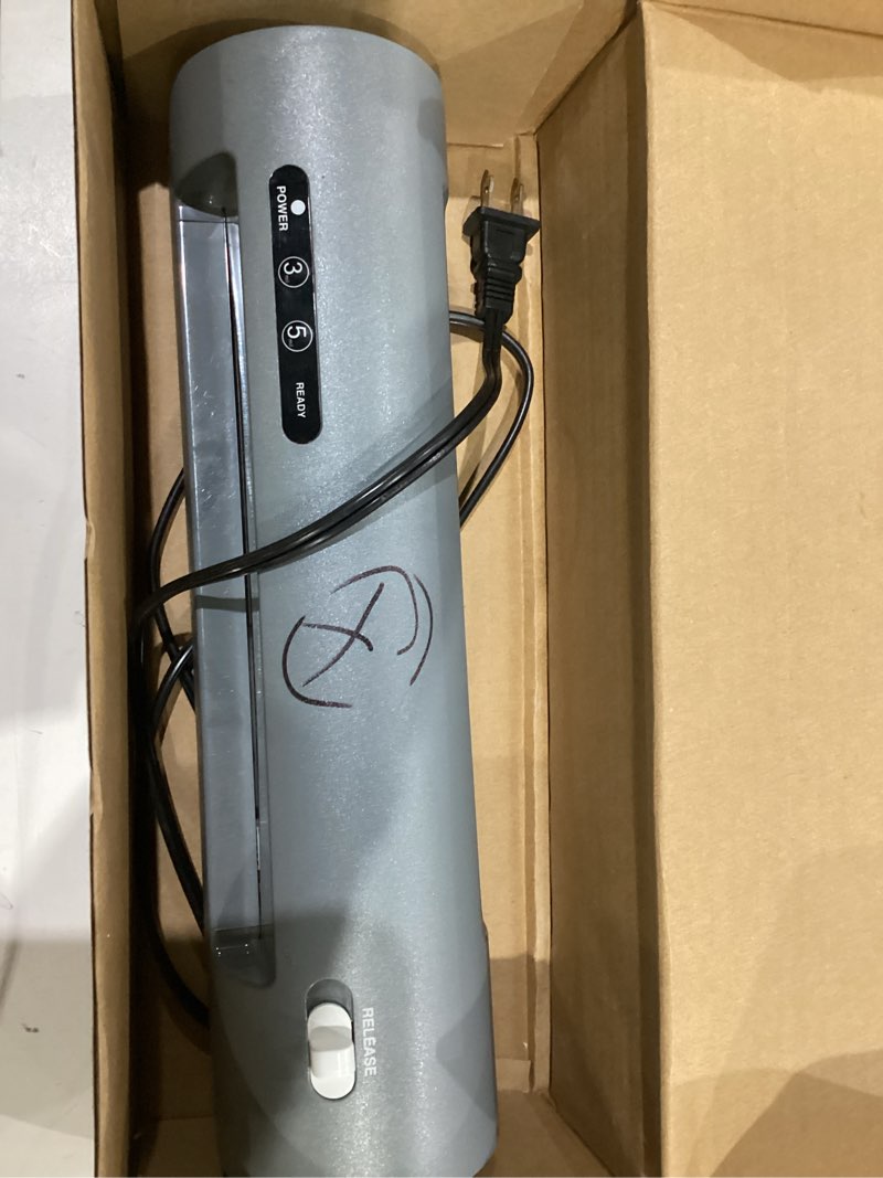 Condition photo showing As Is for Scotch Thermal Laminator, 2 Roller System for a Professional Finish, Use for Home, Office or School, Suitable for use with Photos (TL901X) Laminating Machine