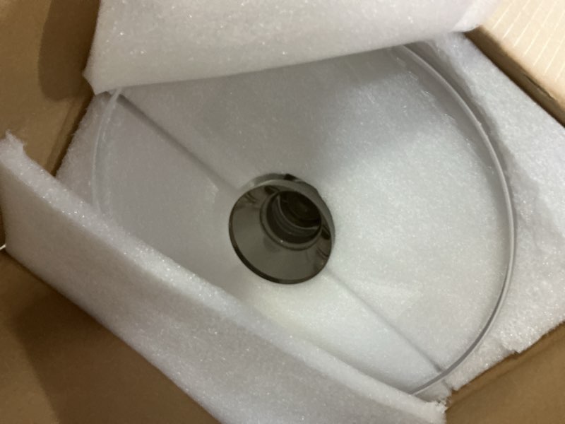 Condition photo showing Good Condition for LIKENOW Acrylic End Table,Acrylic Side Table,Modern Nightstand with Clear Small Round Top and Solid Post for Living Room,Bedroom and Lobby 13.5x13.5x19.5 High inches