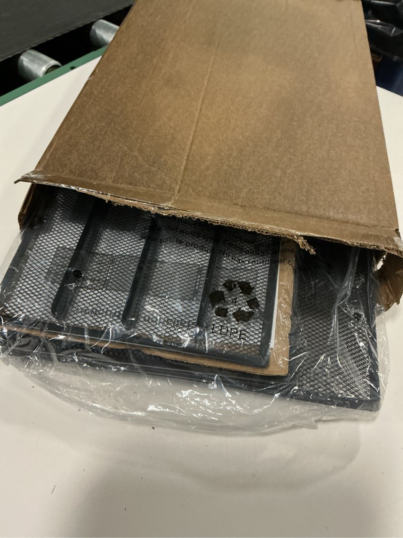 Condition photo showing Good Condition for 8 Compartments Paper Organizer for Desk, Mesh Literature Organizer, Mail File Sorter Tray with Handle, Desktop Mailbox for Office Classroom Home, Black