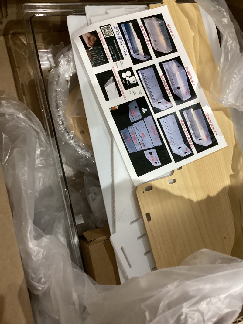 Condition photo showing As Is for Full Transparent Acrylic Hamster Cage 2-Layer Clear Hamster Cages Top-Open Mouse & Mice Cage – Large Acrylic Animal Cages for Dwarf Hamsters Gerbils Pet Mice (18.5"x11.81"x14.56")