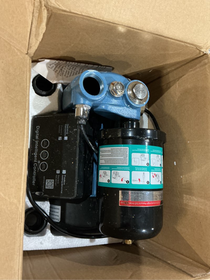 Condition photo showing Good Condition for 1.5hp water pressure booster pump, 110v stainless steel automatic booster pump with digital pressure display, 1800gph high flow, 130ft max head for home, garden & irrigation