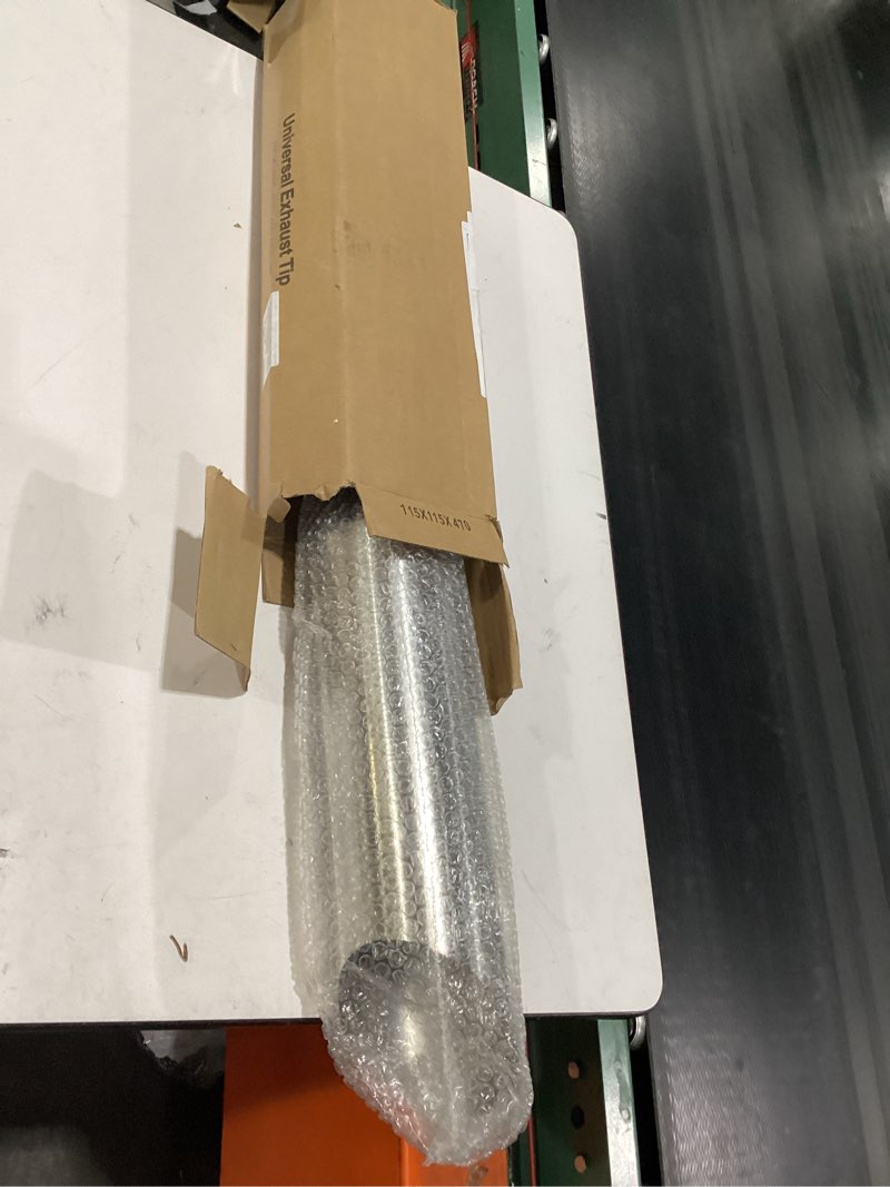 Condition photo showing Good Condition for lcgp 2.5inch exhaust tip, 2.5" inlet 4" outlet 18" long, clamp on tailpipe for car trucks, polished, universal stainless steel diesel exhaust tailpipe, slant cut 2.5"x4" x18" polished-clamp on