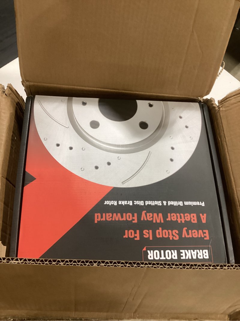 Front Brake Pads And Rotors Kit Compatible With 2011-2015 Chevrolet Cruze, 2012-2017 Sonic, Automotive Replacement Brake Kits 55185 D1522-8697 Geomet Drilled And Slotted Rotors 276mm(10.9in)