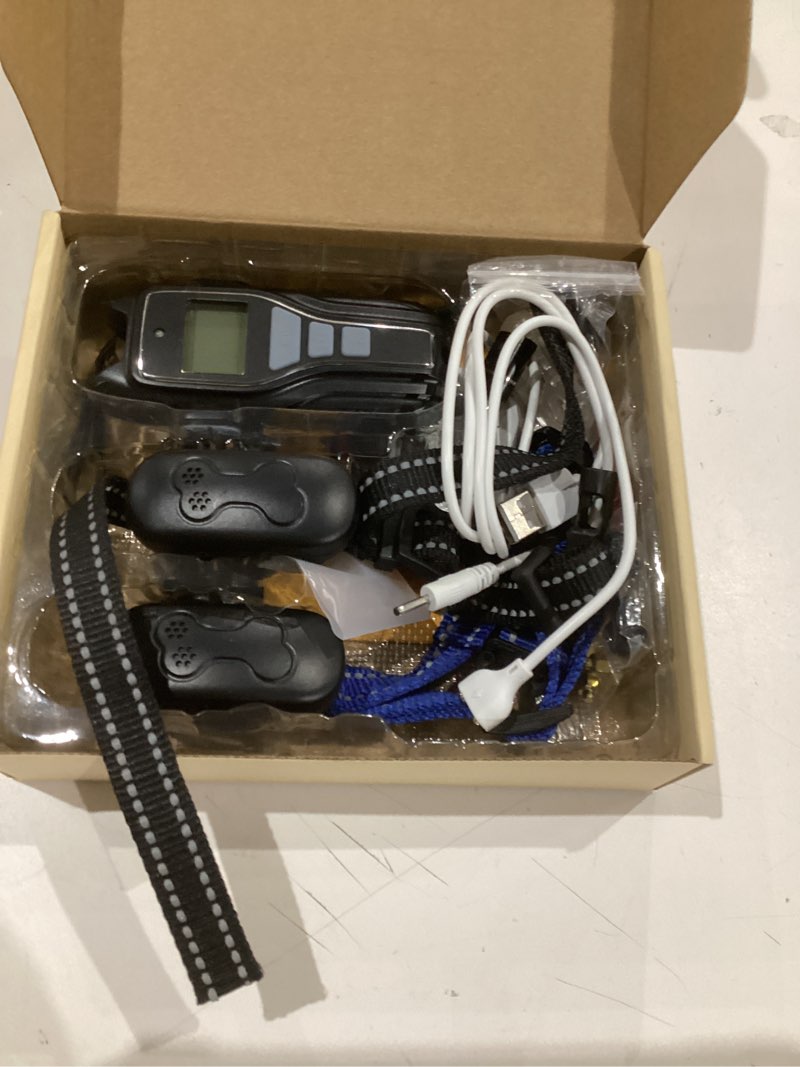 Condition photo showing As Is for shock collar for dogs 2 dogs (15-120lbs) 2000ft dog shock collar with remote control ipx7 waterproof dog training collars with remote 4 safe modes rechargeable lock flash light for all breeds blk