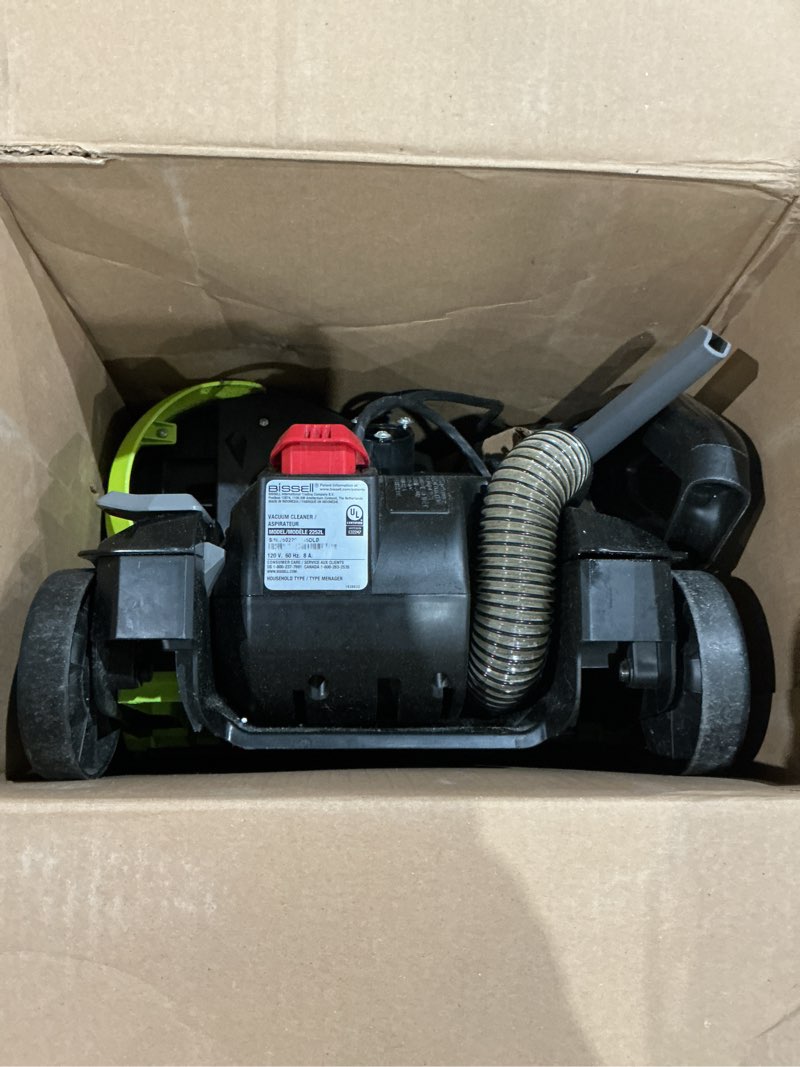 Condition photo showing As Is for bissell 2252 cleanview swivel upright bagless vacuum with swivel steering, powerful pet hair pick up, specialized pet tools, large capacity dirt tank, easy empty