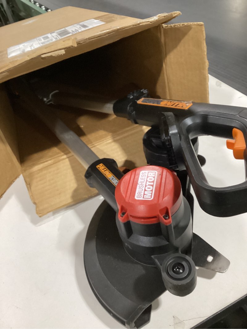 Condition photo showing As Is for WORX Nitro 20V 7" Cordless Edger 3 Depth Settings, Battery Powered Driveway Edger with Dual Wheels, High-Performance Brushless Trencher Precision Edge Guide WG898 – Battery & Charger Included