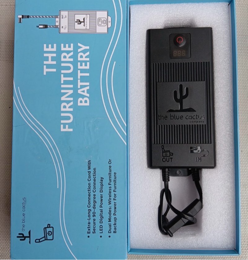 The Blue Cactus Universal Battery Pack for Reclining Furniture w/LCD Display