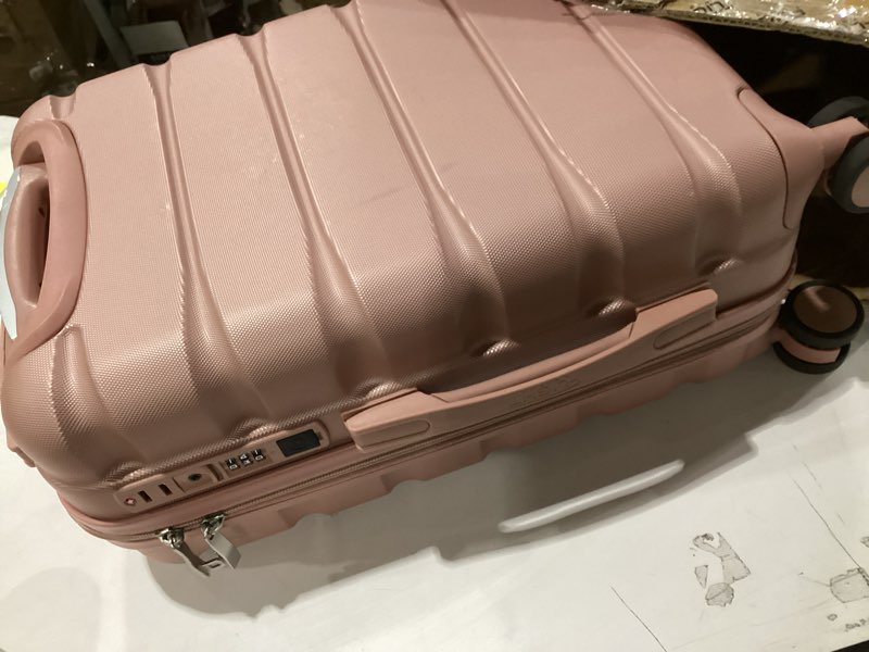 Condition photo showing New/Like New for Flight Knight 22x14x9 Expandable Carry On Suitcase Hardside TSA Lock USB C Port Lightweight Luggage Silent Double Spinner Wheels Maximum Overhead Carry-On Bag For American & United Approved Airlines 22x14x9" Pink