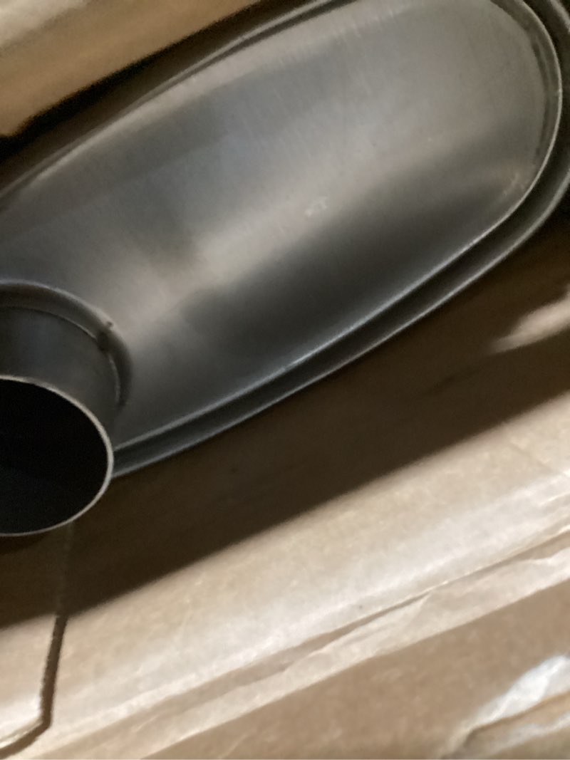 Condition photo showing Good Condition for walker quiet-flow ss 21337 direct fit exhaust muffler 2.25" inlet (id) 2.25" outlet (id) for jeep wrangler