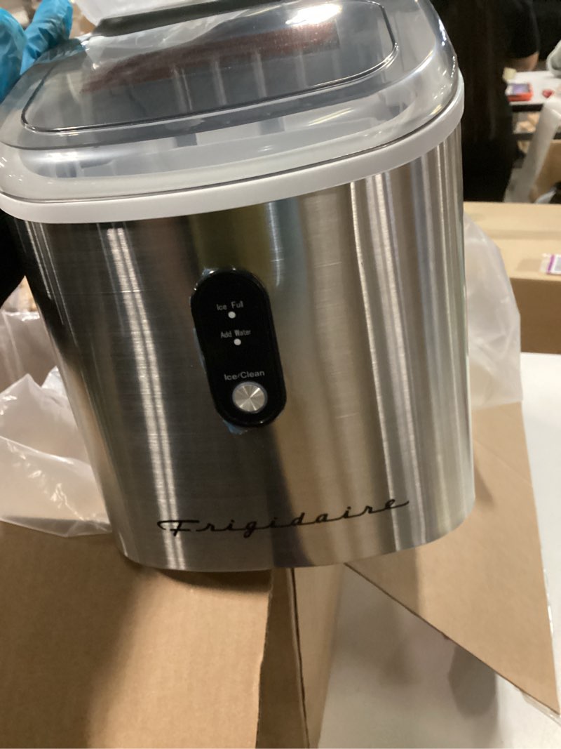 Condition photo showing Good Condition for Frigidaire EFIC103-AMZ-SC Counter Top Maker with Over-Sized Ice Bucket, Stainless Steel, Self Cleaning Function, Heavy Duty, Stainless Stainless Ice Maker