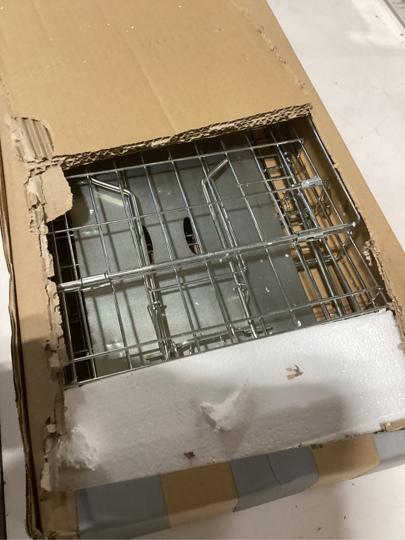 Condition photo showing As Is for SZHLUX 32" Live Animal Cage Trap, Heavy Duty Folding Raccoon Traps, Humane Cat Trap for Stray Cats, Raccoons, Squirrel, Skunk, Mole, Groundhog, Armadillo, Rabbit, Catch and Release SZ-HXL8130-NEW