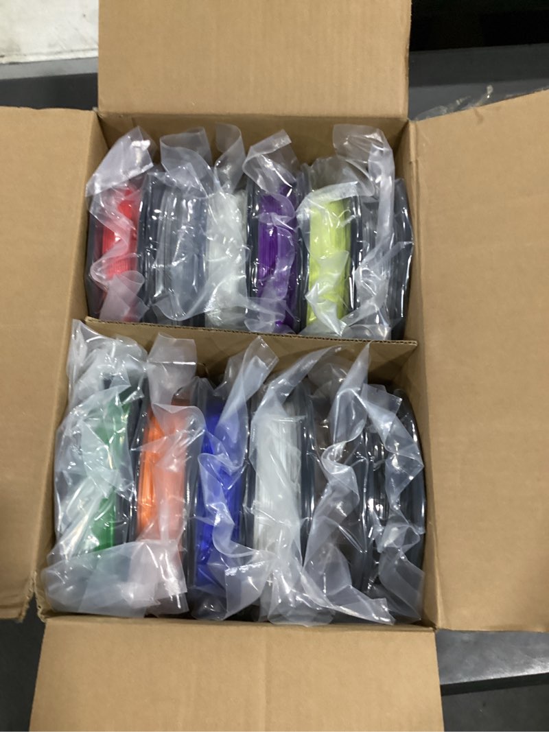 Condition photo showing New/Like New for pla pro 3d printer filament packs 1.75mm, dikale 12 packs assorted colors, neatly wound 500g(1.1lbs) per spool refills pla+, in total 6kg bundles, fit for fdm ender 3 3d printer etc 500g-pla 12 packs
