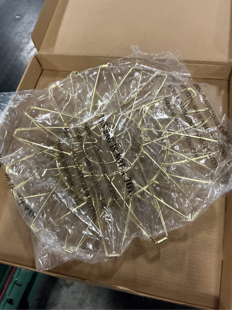 Condition photo showing New/Like New for jion ware flexible wire basket fruit bread decor kitchen accessories gold