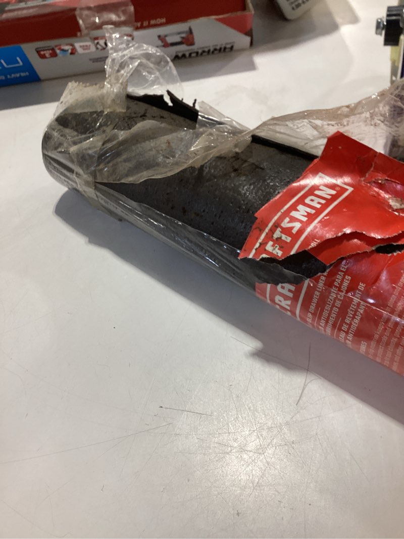 Condition photo showing As Is for craftsman non-slip foam drawer liner 1 drawer liner roll