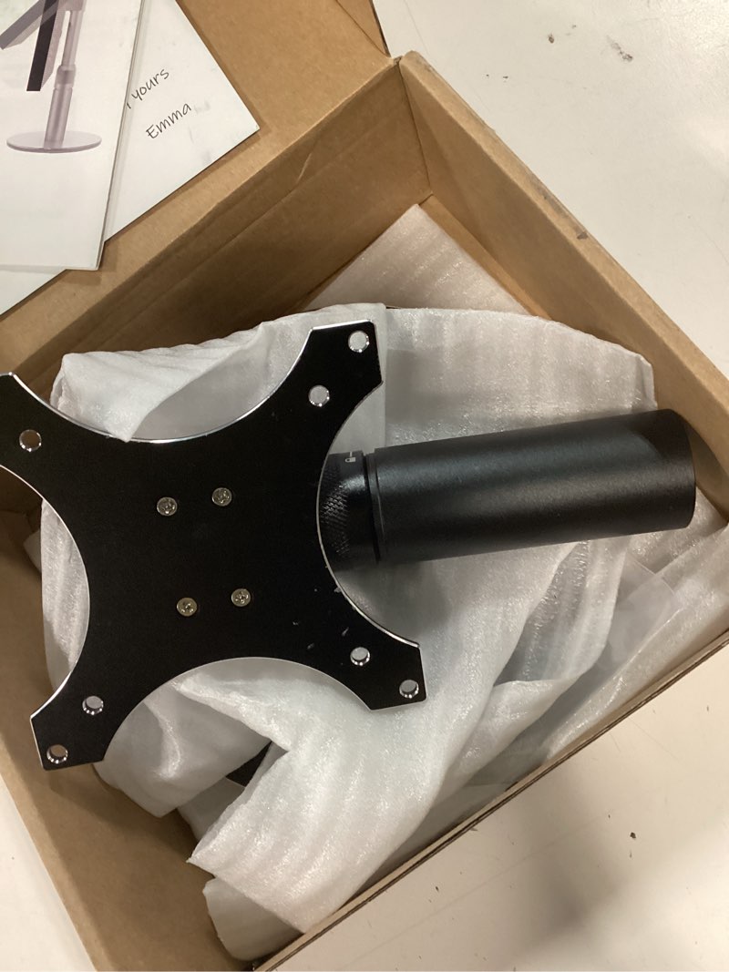 Condition photo showing Good Condition for almoz desk stand for echo show 21, echo show 15 (all generations), raises up to 9.5" from desk, tilt and swivel mount for alexa echo show 21, no tools required, stable centered rod design (up-blcak)