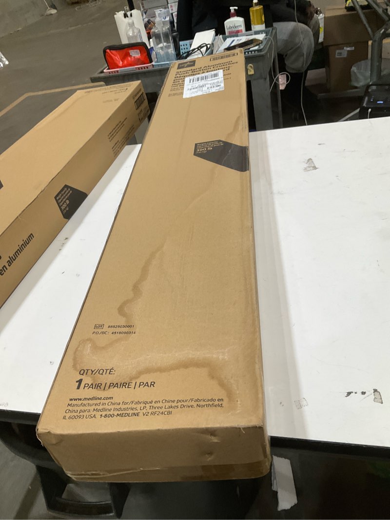 standard aluminum push-button crutches 