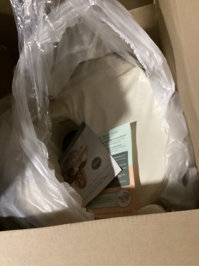 Condition photo showing Good Condition for my brest friend super deluxe nursing pillow-enhanced comfort & ergonomic breastfeeding pillow for ultimate support for mom & baby-adjustable and with handy side pocket,100%woven cotton oatmeal waffle oatmeal waffle super deluxe