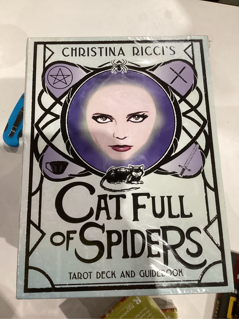 Condition photo showing New/Like New for Christina Ricci's Cat Full of Spiders Tarot Deck and Guidebook