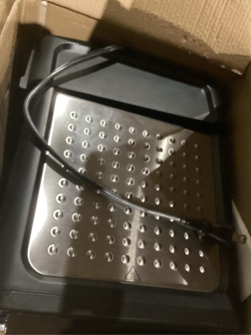 Condition photo showing As Is for Chefman CaféMaster Pro Espresso Machine, Brew Single or Double Shots, Coffee Maker with Built-In Milk Frother for Cappuccino & Latte, XL 1.8 Liter Removable Water Reservoir - Stainless Steel Automatic