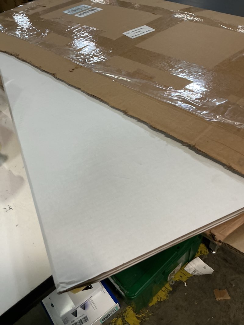 Condition photo showing New/Like New for 2 pack trifold poster board 48" x 36", ikayas 36 x 48 inch double sided white poster boards with board headers, science fair display boards for mounting, art,display, projects classroom supplies