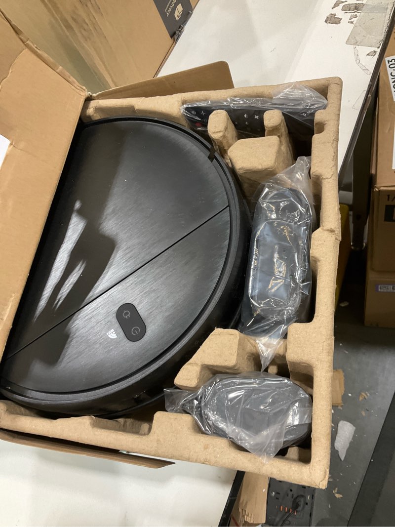 Condition photo showing As Is for Robot Vacuum and Mop Combo, 2 in 1 Robotic Vacuum Cleaner with Schedule, App/Alexa/Voice Control, Slim 2.87", Self-Charging, 2300 Pa Suction & Long Runtime, Ideal for Hard Floor, Pet Hair, Carpet BR152