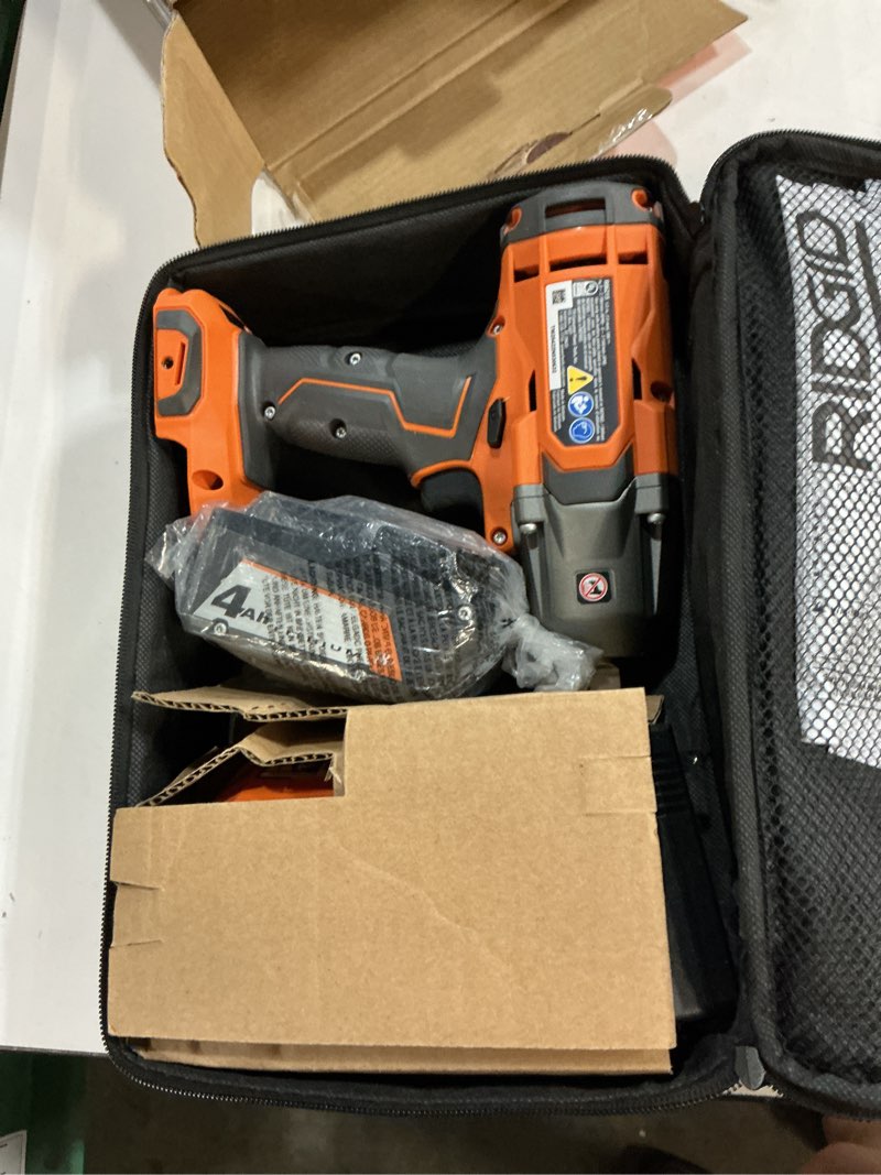 Condition photo showing Good Condition for ridgid 18v cordless 1/2 in. impact wrench kit with 4.0 ah battery and charger
