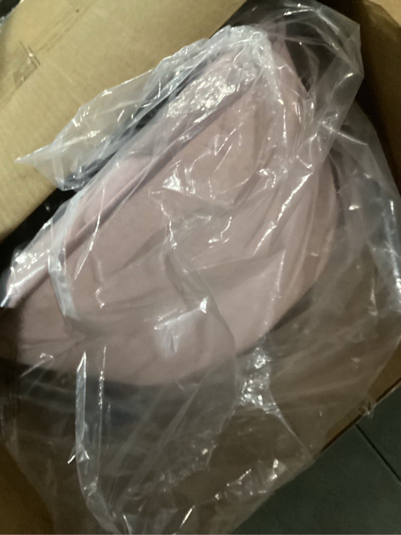 Condition photo showing New/Like New for Item similar to photo) Petal Makeup Vanity Chair with Back,Upholstered Makeup Accent Reading Chair No Wheels,Modern Dining Chair for Home,Office,Bedroom,Teddy Plush (Pink)