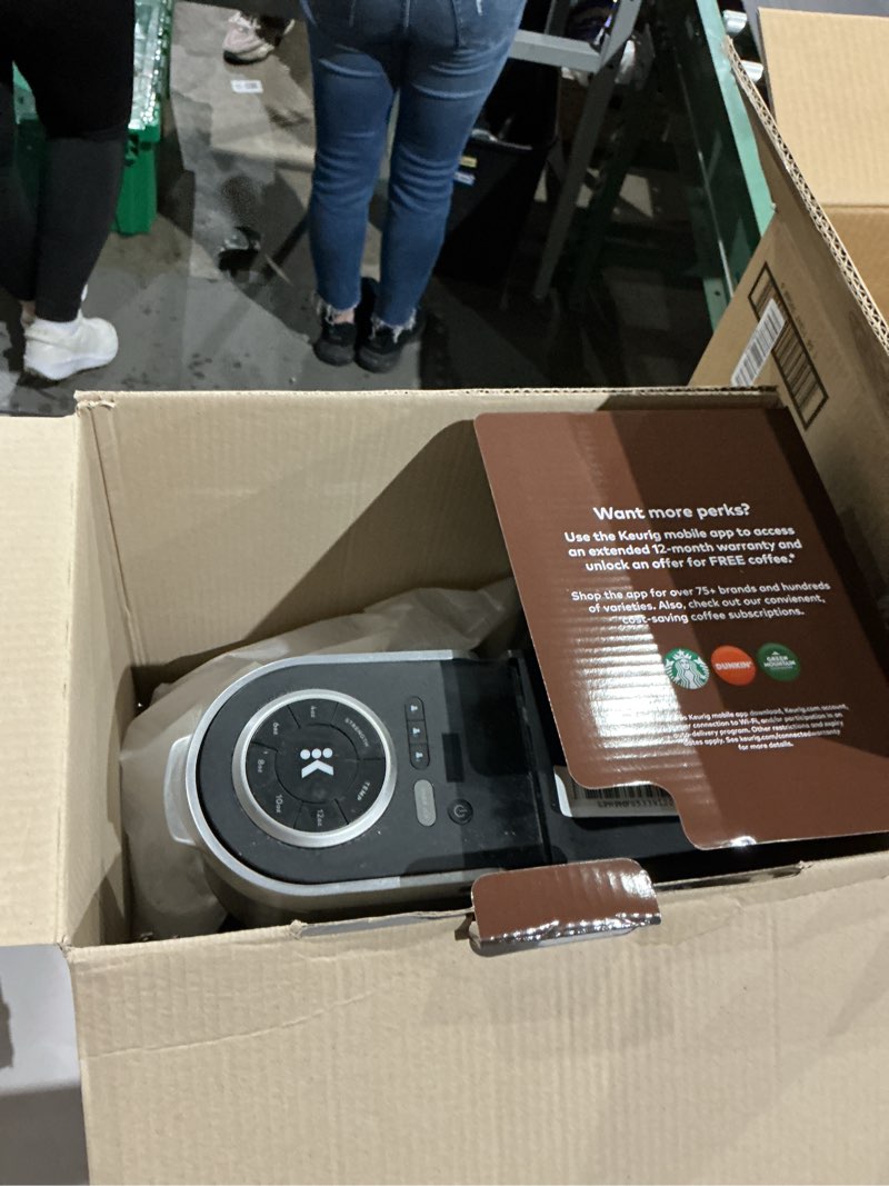 Condition photo showing As Is for keurig k-supreme plus smart coffee maker, single serve k-cup pod coffee brewer, brewid and multistream technology, 78 oz, black black maker