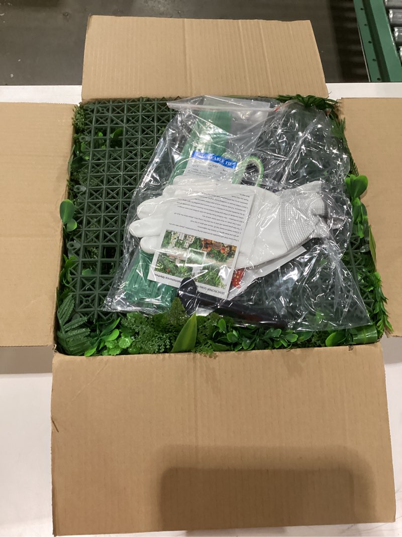 Faux Greenery Grass Wall Panels for Backdrop - 6 Pack Artificial Leaf Wall Panels Realistic Thick Fa