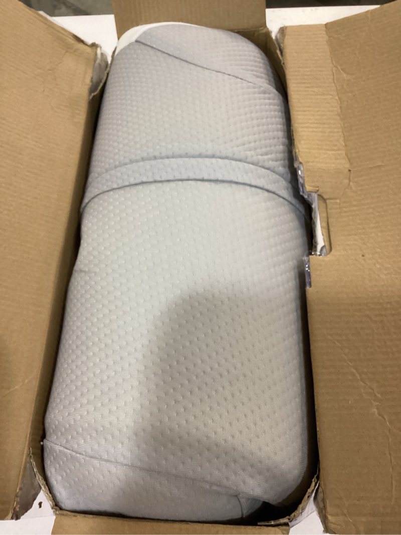 Condition photo showing Good Condition for cervical neck pillow, memory foam pillows for neck and shoulder pain relief, heights ergonomic pillow with breathable ice silk cover, neck support pillow for side sleepers white 1 pack