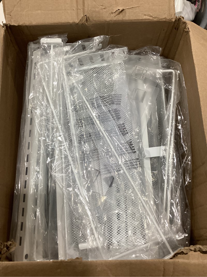 Condition photo showing New/Like New for SNTD 8 Tiers Over the Door Organizer - Height Adjustable Pantry Organizers and Storage with Dense Mesh Baskets, Anti-Swing Hanging Door Spice Rack for Kitchen Bathroom (White, 17" W x 6" D x 69" H) White 17"W x 6"D x 69"H