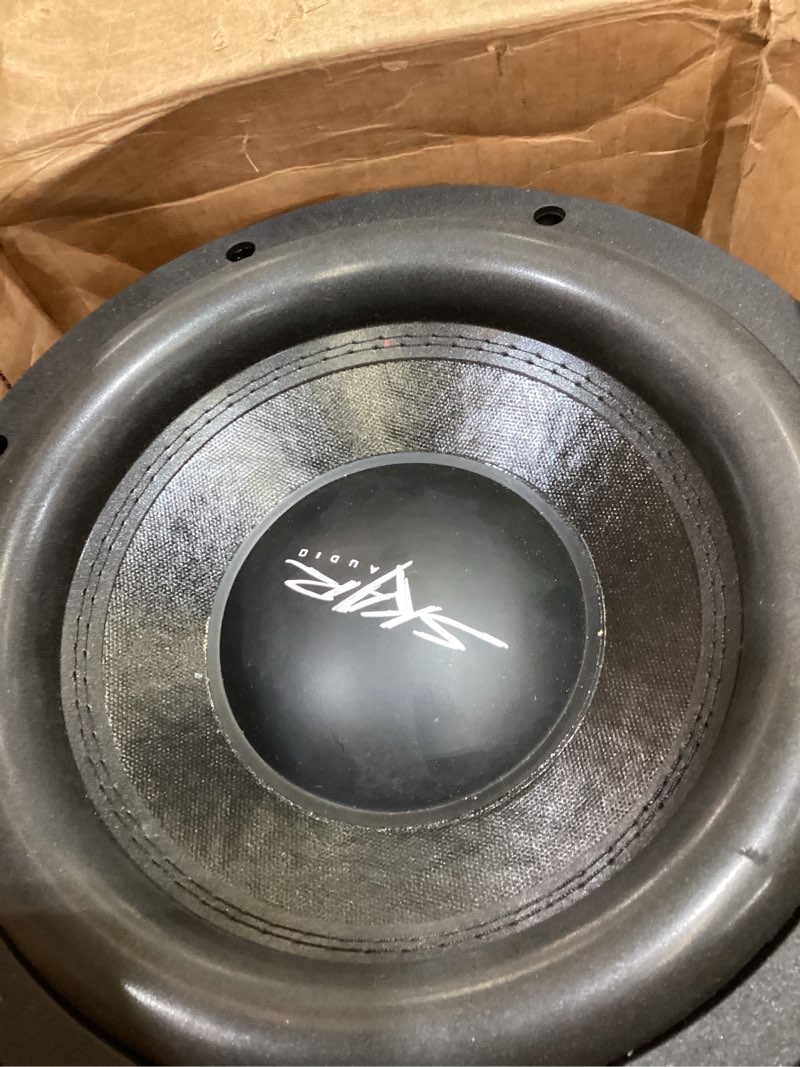 Condition photo showing As Is for skar audio ddx-10 d2 10" 1500 watt max power dual 2 ohm car subwoofer