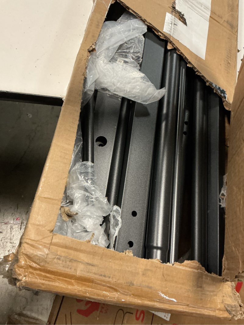 Condition photo showing Good Condition for shintenchi queen size bed frame with headboard and footboard, metal mattress base with underbed storage, steel slats, no box spring needed, no noise, round silver