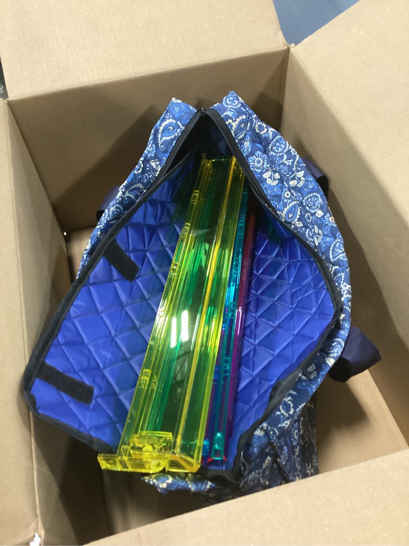 Condition photo showing New/Like New for American Mahjong Set with Blue Carrying Bag, 166 White Tiles, 4 All-in-One Rack/Pushers, Mahjong Tiles Set (Ma Jong, Mah-Jongg, Majiang)