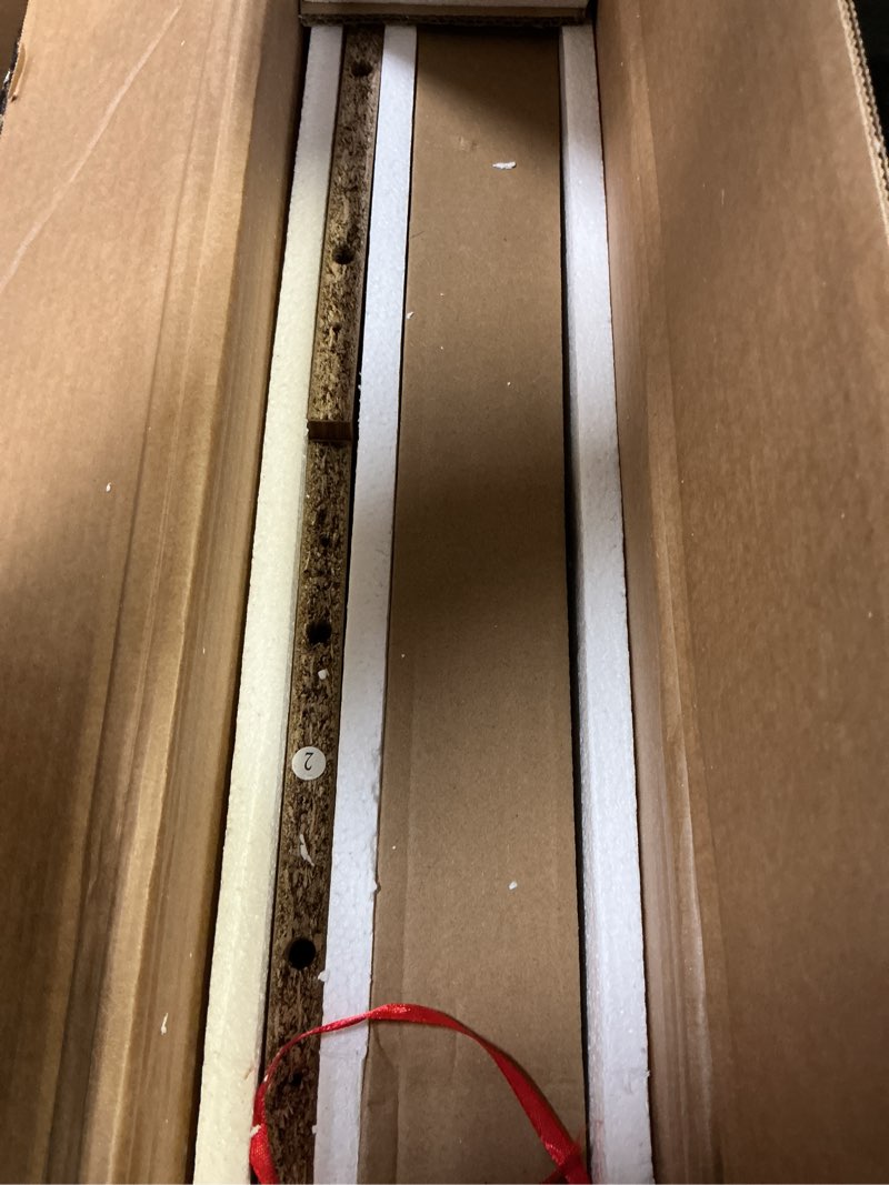 Condition photo showing Good Condition for Shoe Storage Cabinet with 2 Flip Drawers, 23.6"(W) Freestanding Shoe Organizer with Metal Handles for Entryway, Narrow Shoe Rack Cabinet Walnut 23.6"W