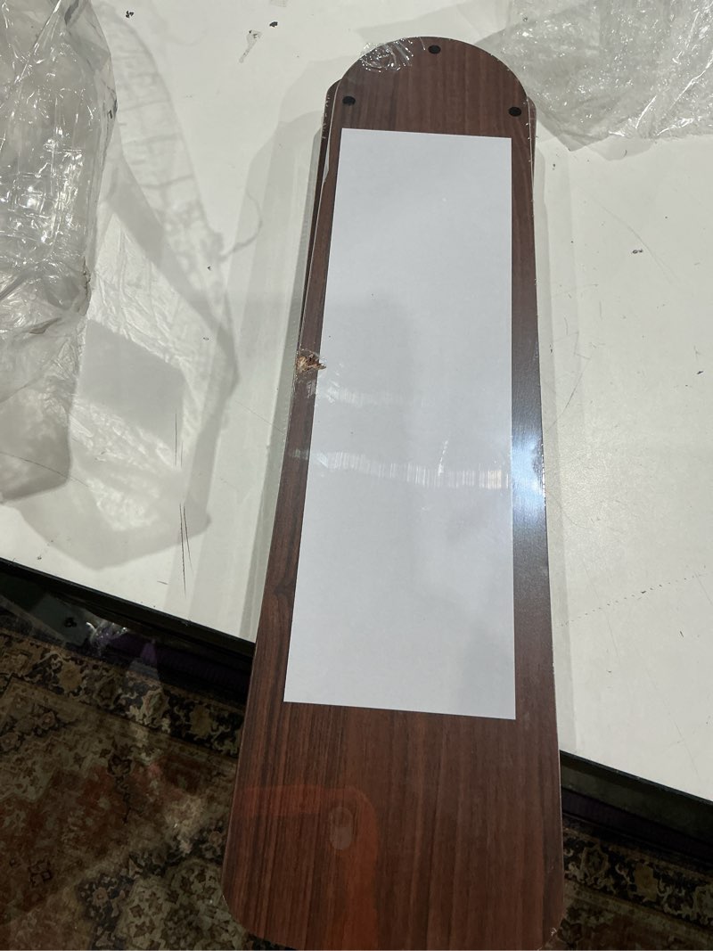 Condition photo showing As Is for 10pcs replacement fan blades for 42 52 ceiling fan waterproof weatherproof fan blades replacement for broken substitution replacing indoor outdoor summer(wood color,52 inch) wood color 52 inch