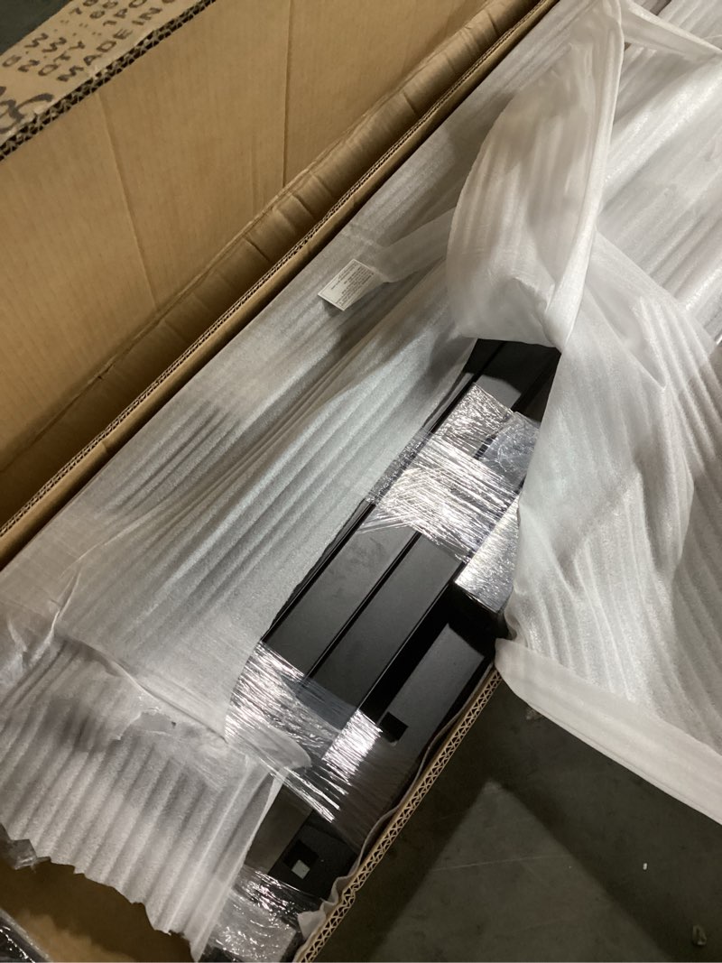 Condition photo showing As Is for (Incomplete,only 1 box)Bellemave Triple Bunk Bed for Kids, Detachable Queen Over Twin & Twin Metal Bunk Bed with Guardrails, Ladder & Storage, Converts to 3 Separate Beds, Easy to Assemble (3 Bunk Beds for Kids, Black) Black Queen over Twin & Twin