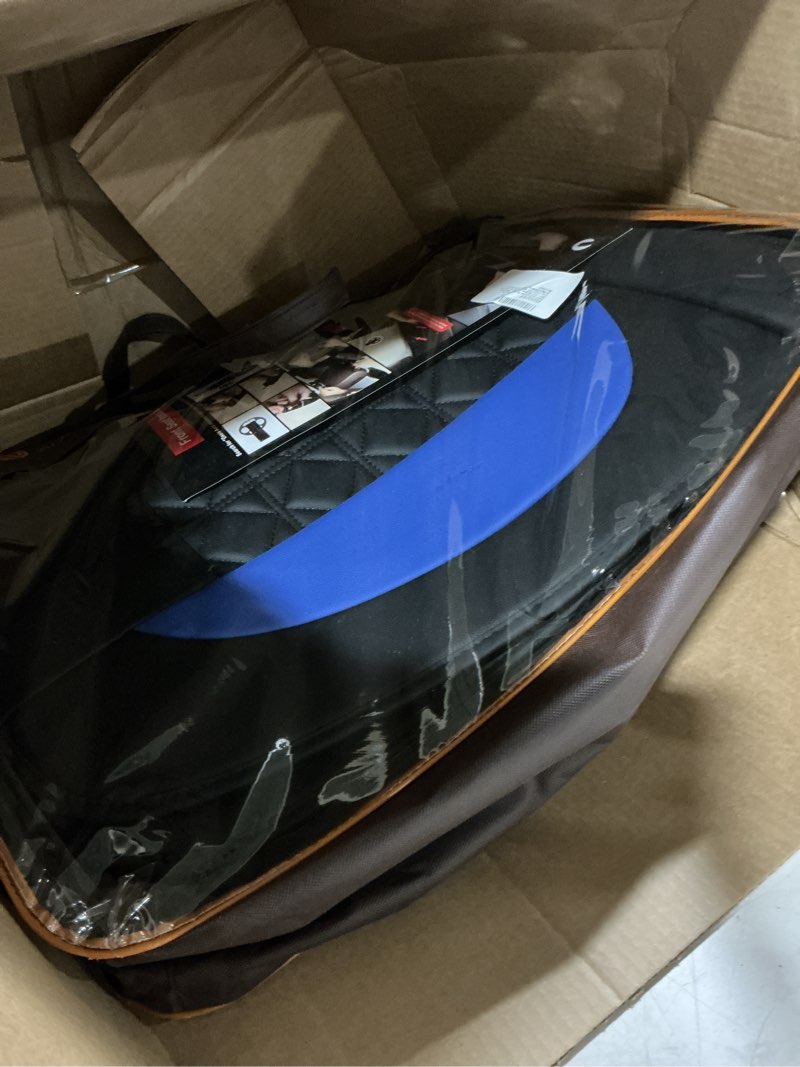 Condition photo showing Good Condition for oasis auto car seat covers full set premium waterproof faux leather cushion universal accessories fit suv truck sedan automotive vehicle auto interior protector (os010-black&blue) full set 010-black&blue