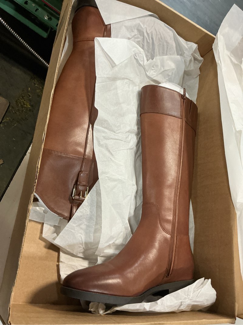Condition photo showing New/Like New for (size 10)vionic women's phillipa high shaft boots brown wide calf 6.5m