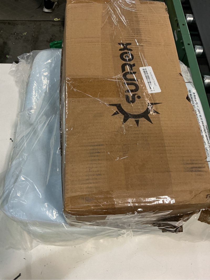 Condition photo showing As Is for SUNROX Gel Memory Foam Chair Cushions, FadeShield Water-, Stain-Resistant Durable Reversible Seat Cushion Pads with Ties for Indoor/Outdoor Kitchen Dining Office, 19"x19", Set of 4, Cream Cream 19x19 Inch (Pack of 4)